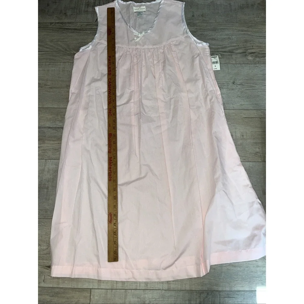 Vtg Lauren Rogers Pink Nightgown & Robe Pajama Set NWT SIZE SMALL
